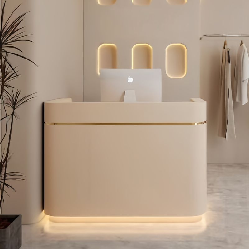 Modern Curved Reception Counter for Stores  Salons JDT-2314