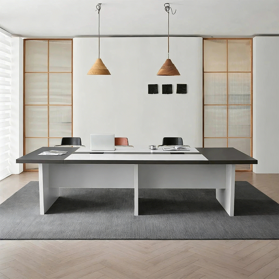 Stylish Spacious Conference Table with Two-Tone Design HYZ-2038