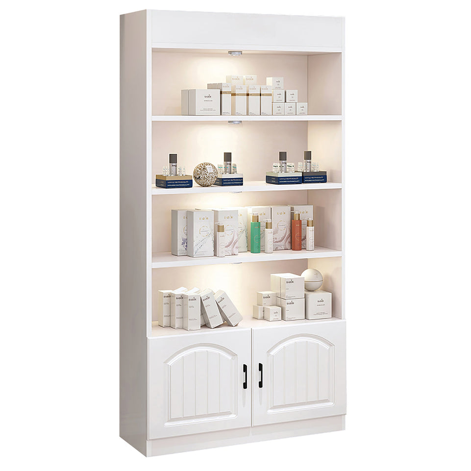 Modern White Beauty Salon Display Cabinet with LED Lights CWG-2031