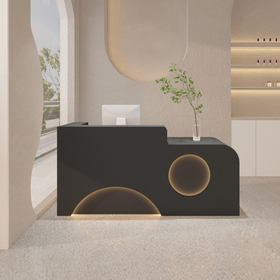 Fully Assembled Reception Desks with LED Accents for Salons JDT-2308