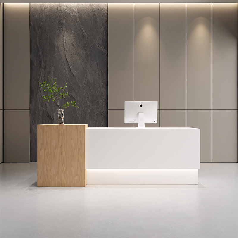 Modern and Minimalist LED Reception Desk Checkout Counter JDT-2312