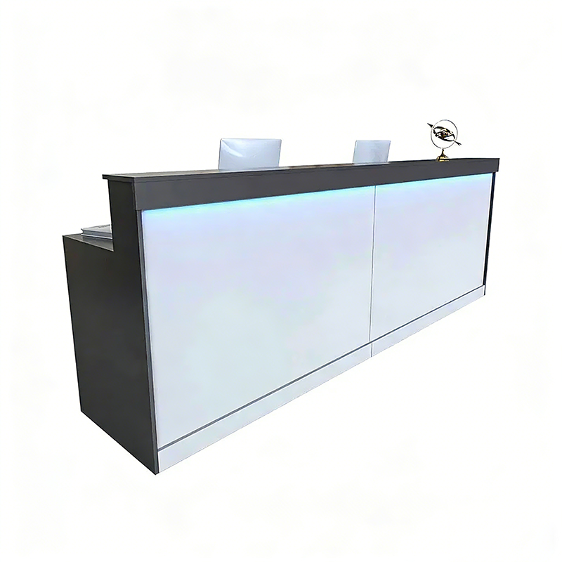 Minimalist Office Reception Desk with Storage Cabinet and Keyboard Tray JDT-2214