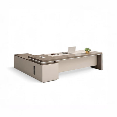Professional Luxury L-Shaped Executive Desk with Spacious Desktop LBZ-601
