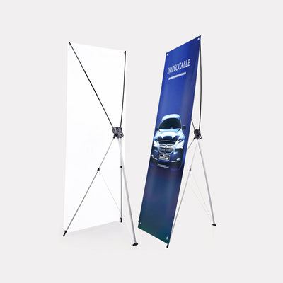 (Customized)  Weighted X Banner Stands in Sizes of 60*160cm and 80*180cm SJ-010