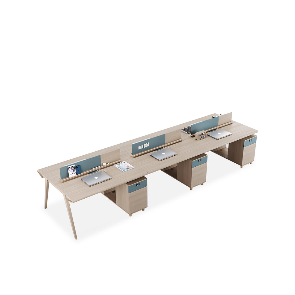 Curved Desktop Comfortable Legs Office Desk And Chair Set YGZ-752