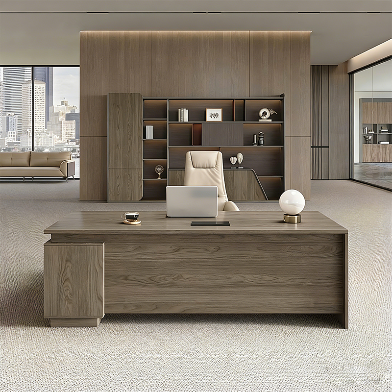 L Shaped Executive Desk With Storage And Privacy Panel LBZ-2141