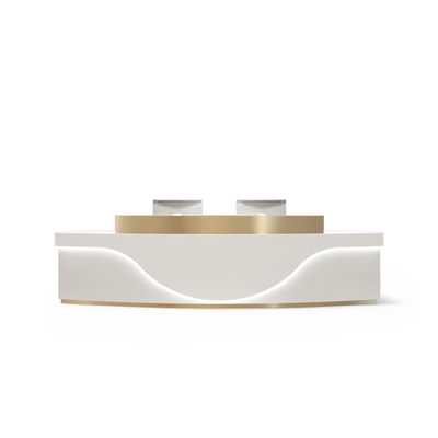 Light Luxury Stainless Steel Reception Desk JDT-1033