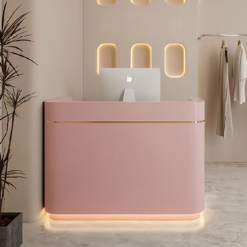 Modern Curved Reception Counter for Stores  Salons JDT-2314