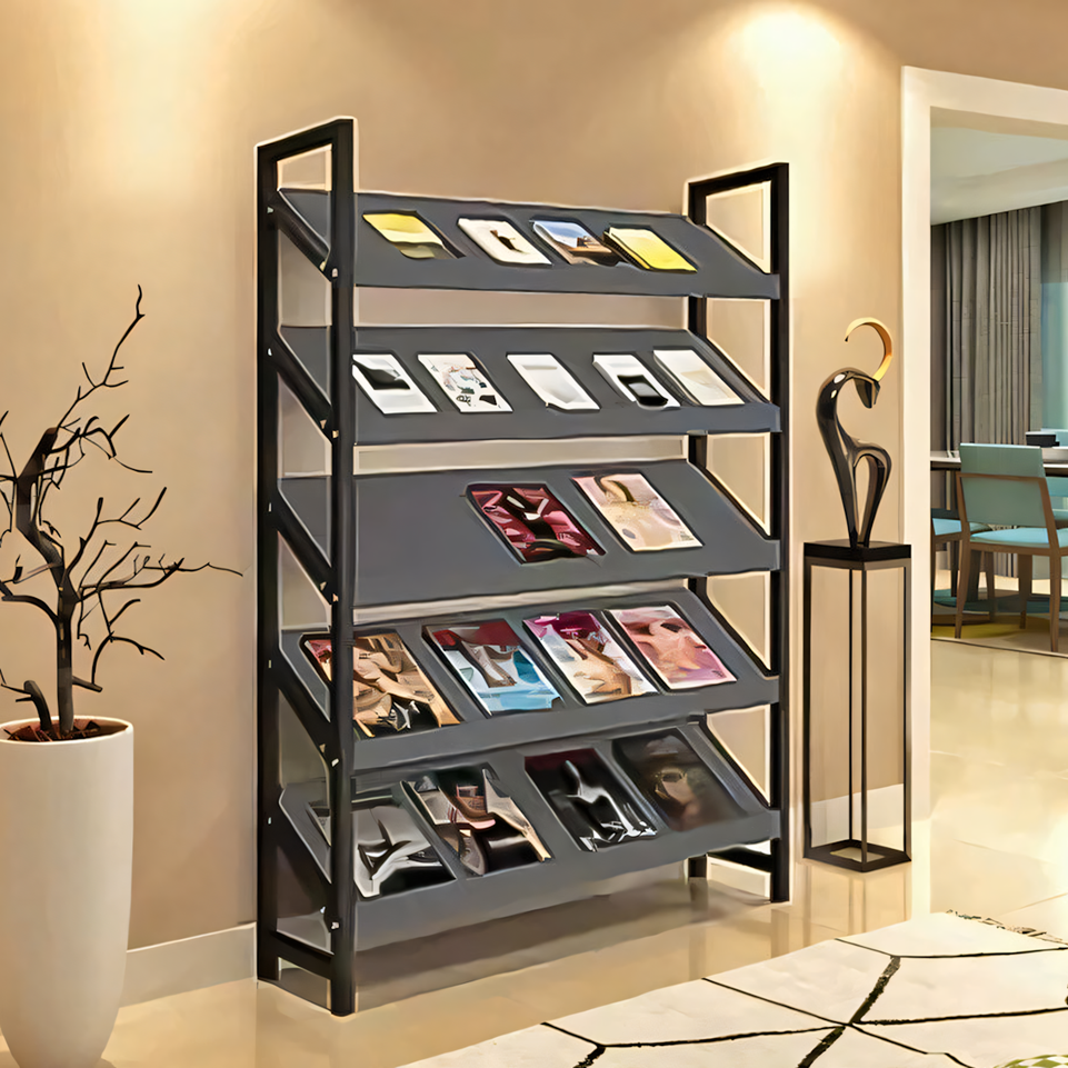 Wooden Freestanding Magazine Rack ZZJ-008