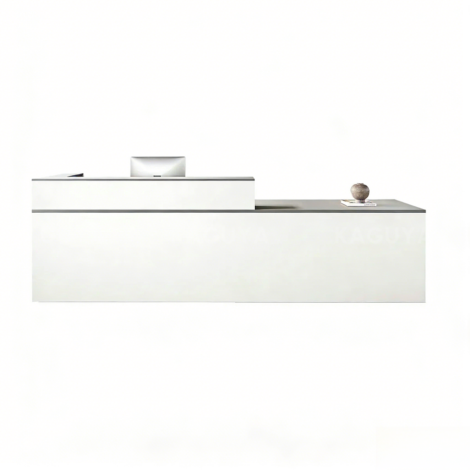 Minimalist Office Reception Desk with Keyboard Tray and Drawer JDT-2216