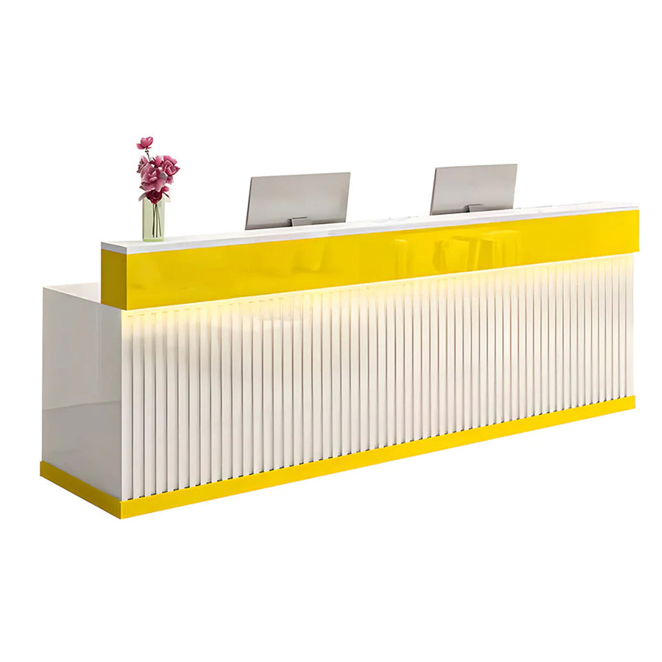 Modern Office Reception Desk with Raised Partition Design JDT-7282