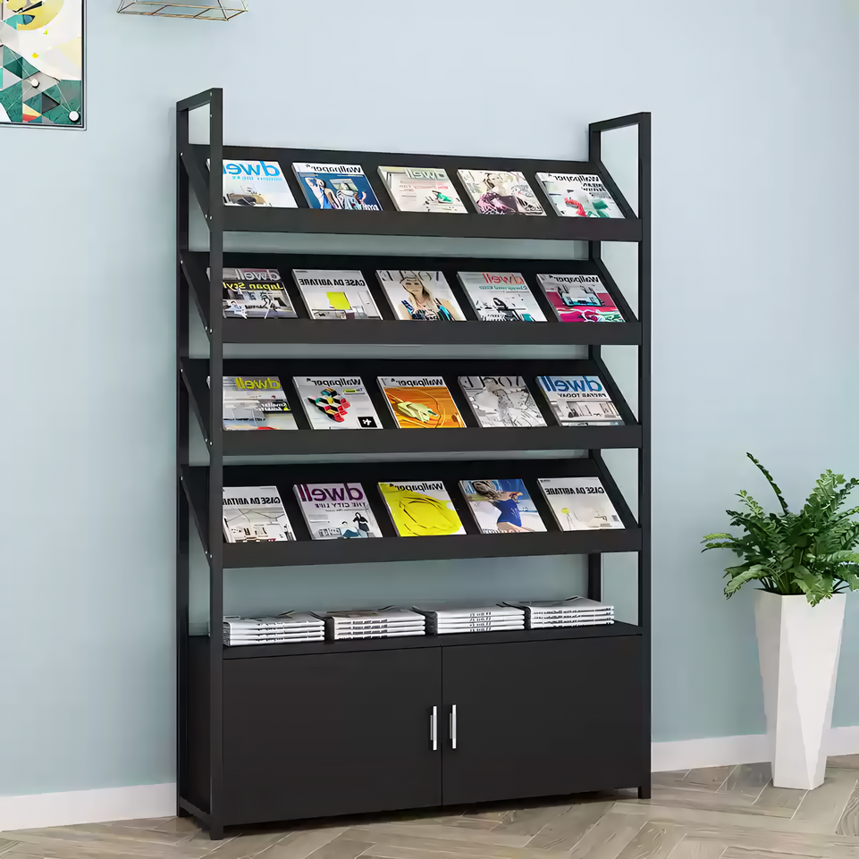 Wooden Freestanding Magazine Rack ZZJ-008