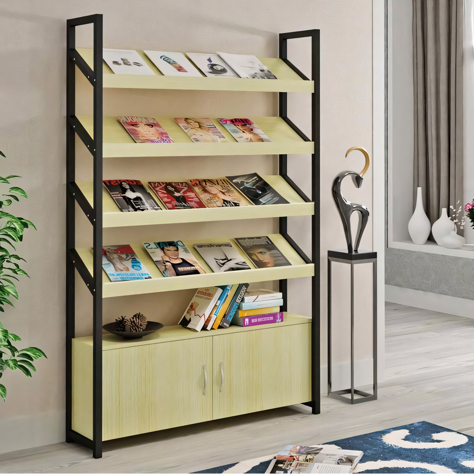 Wooden Freestanding Magazine Rack ZZJ-008