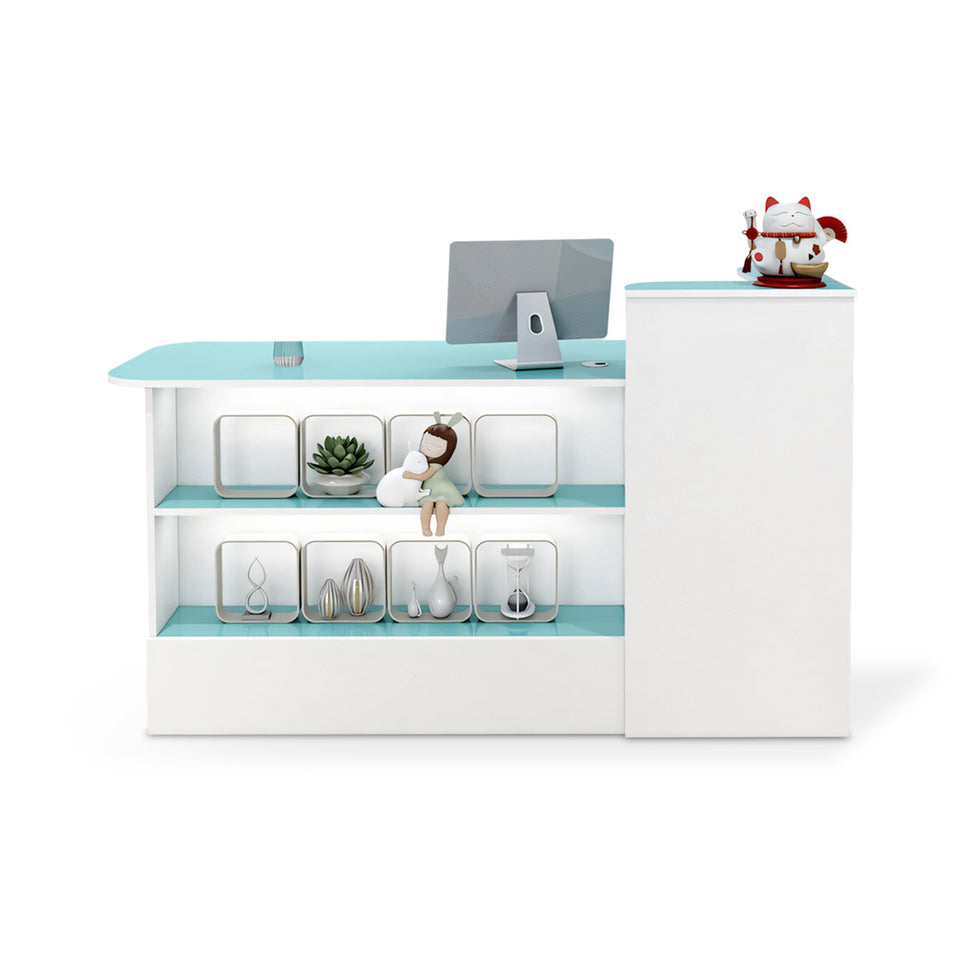 (In Stock) Customizable Logo Fashionable Minimalist Wooden Reception Desk Convenience Store Cash Register Counter JDT-104 Shipped from Australia