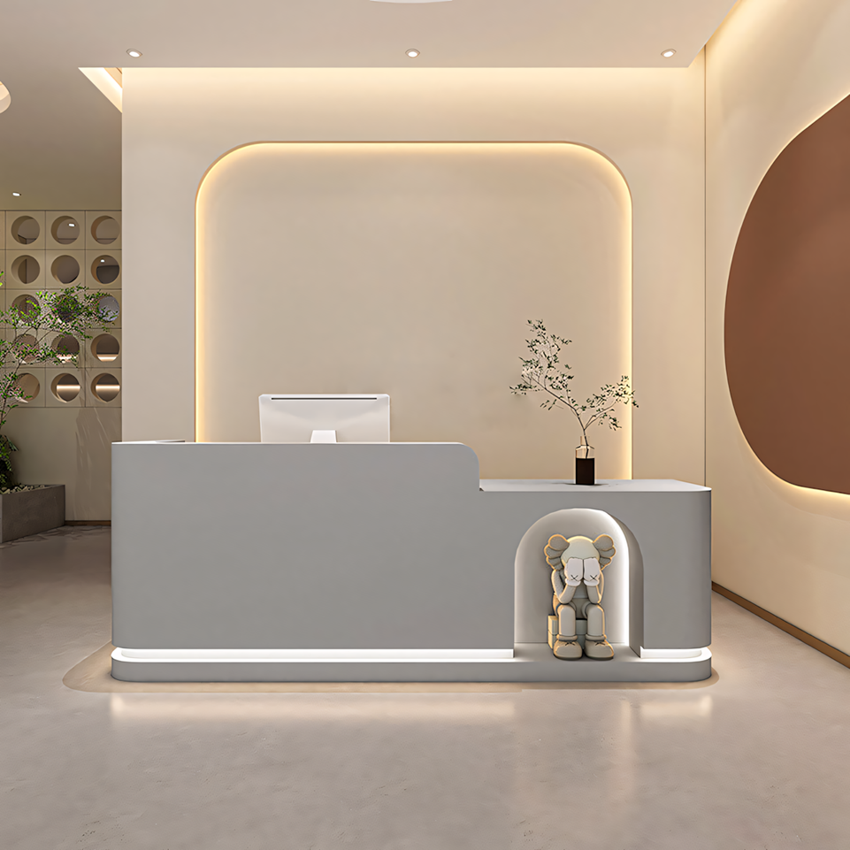 Fully Assembled Office Reception Desk Elegant for Salon JDT-1029