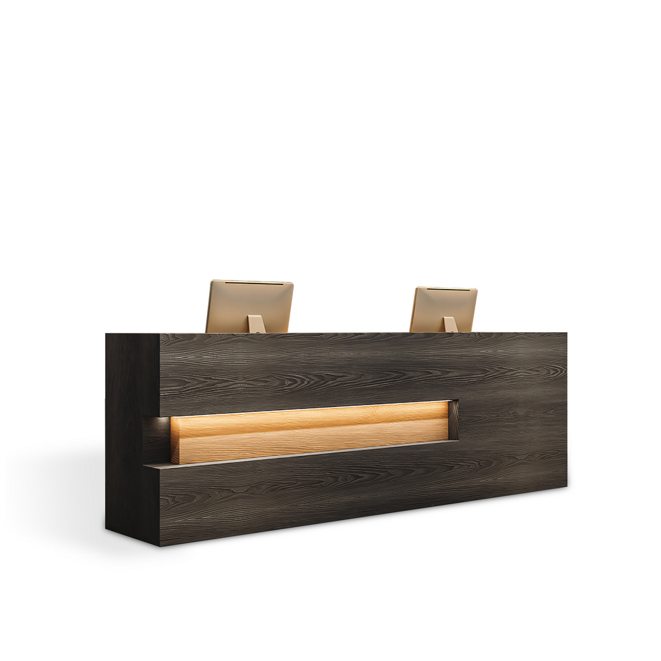 (In Stock) Wood Grain Reception Desk Vintage Full-Assembly Reception Desk JDT-769 Shipped from Australia