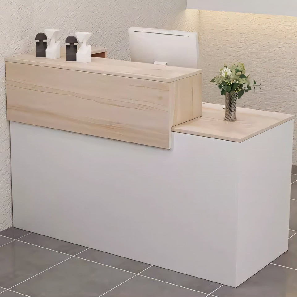 (In Stock) Simple Salon Office Shop Store Institution Luxury-inspired Wooden Reception Desk JDT-1086 Customizable Dimensions