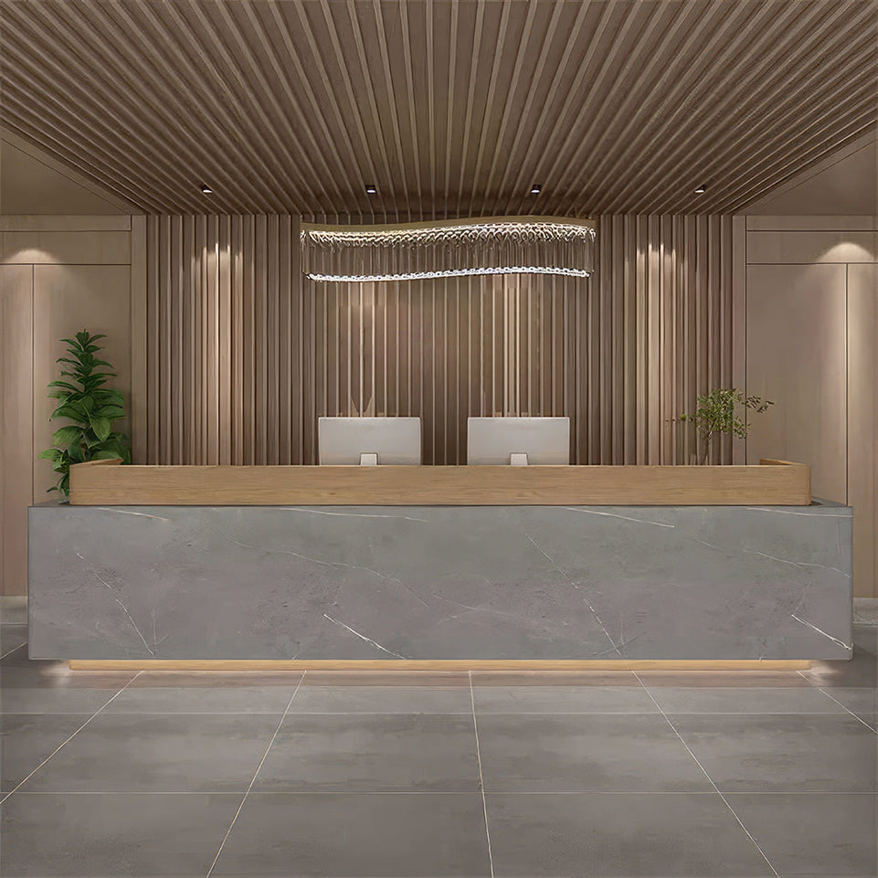 Light Luxury Simple Corporate Lobby Office Reception Desk JDT-1081