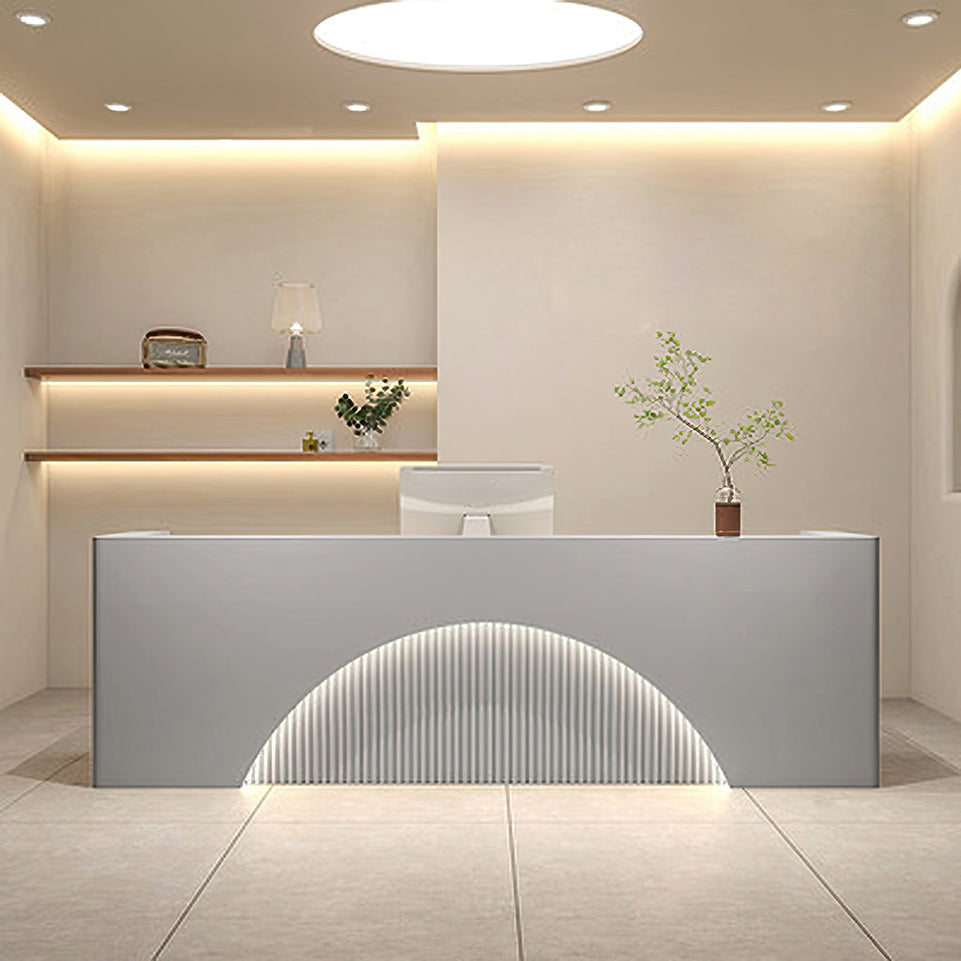 Fully Assembled LED Salon Reception Desk  with Storage JDT-1039