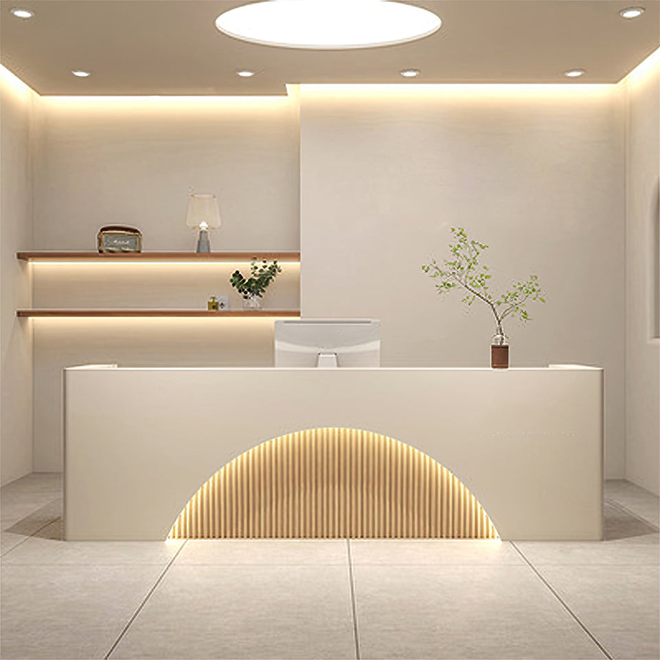 Fully Assembled LED Salon Reception Desk  with Storage JDT-1039