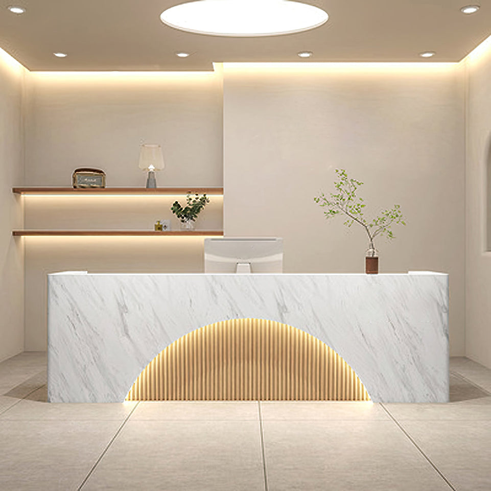 Fully Assembled LED Salon Reception Desk  with Storage JDT-1039