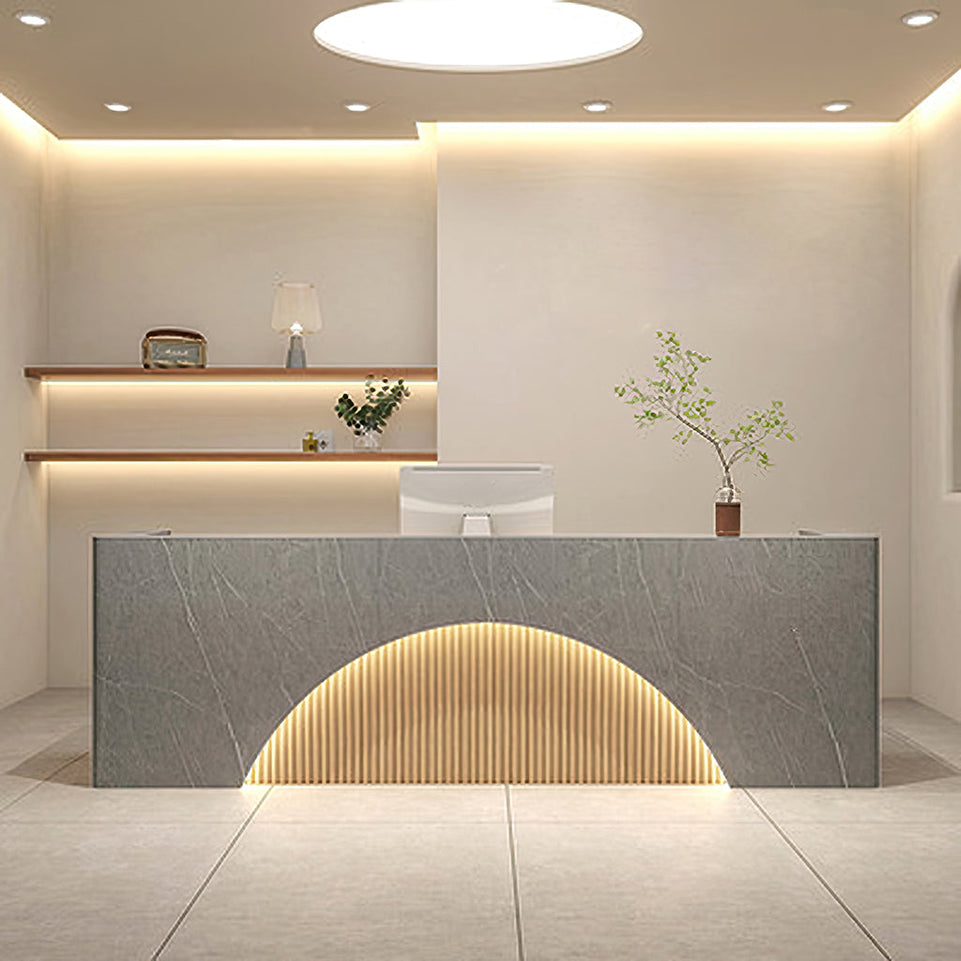 Fully Assembled LED Salon Reception Desk  with Storage JDT-1039